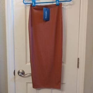 Prettylittethings bandage high waisted midi skirt nwt